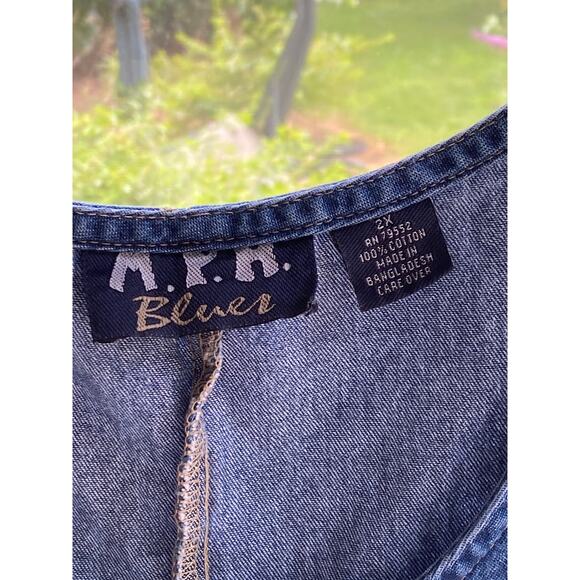 Women's 2 Piece Midi Dress & Over Shirt 2X floral & red fabric trim on both VGUC - Picture 12 of 16